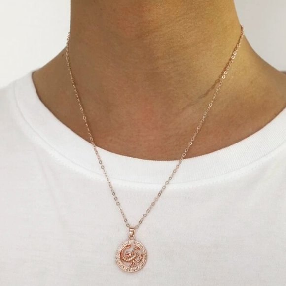 Scorpio Zodiac Rose Gold Necklace - Picture 2 of 3